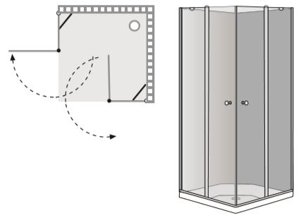 שרטוט מקלחון A Donna-S מק"ט 2002