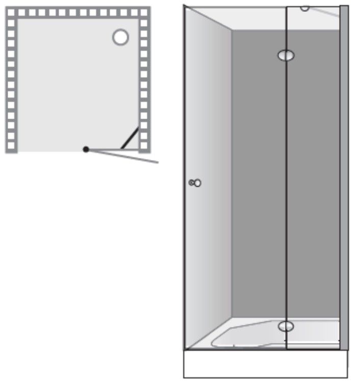 שרטוט מקלחון שטרן דגם אומגה F 3006