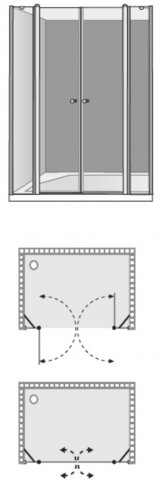 שרטוט מקלחון שטרן דגם גימיני 2W 3004