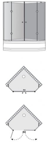 שרטוט מקלחון ליברס 2X2 K 4013